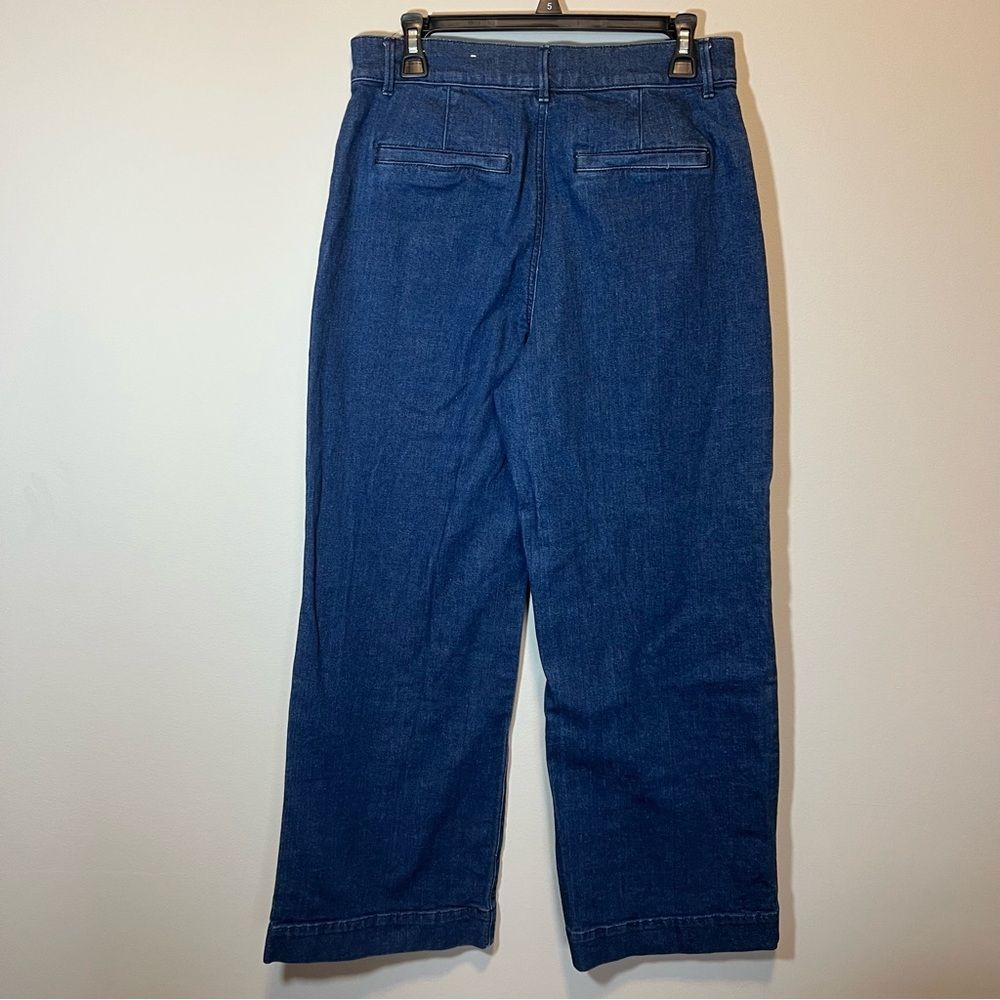 Loft Women’s High Rise Trousers Dark Wash Wide Leg Jeans 6 - Picture 5 of 11
